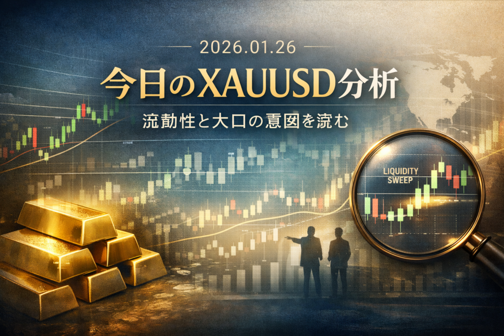 【2026-01-26】今日の分析：XAUUSD（ゴールド）— スマートマネー視点で読む「流動性」と「大口の意図」